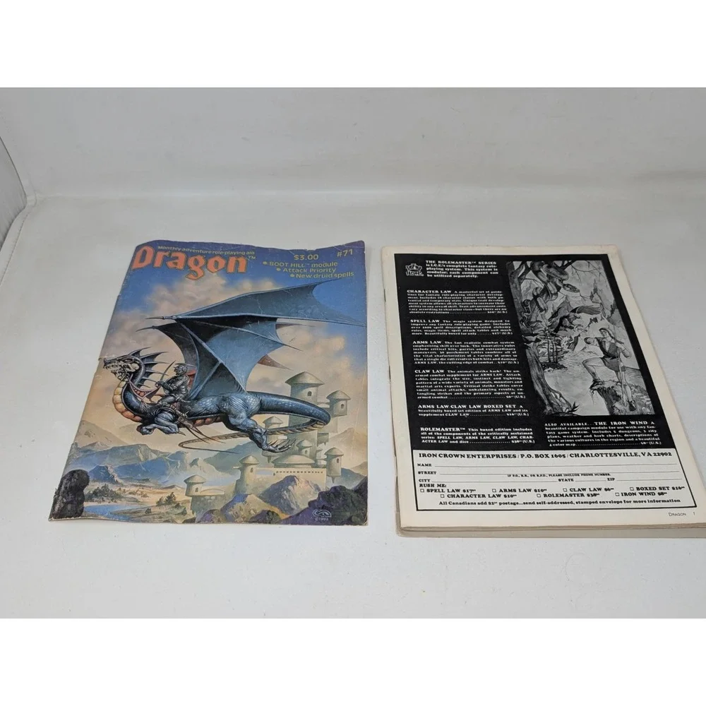 The Dragon Magazine 71 Vol VII Issue 9 Dungeons‎ & Dragons March 1983 VTG READ